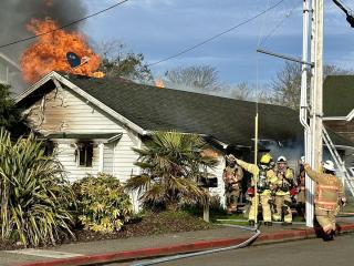 Firefighters respond to structure fire in Seaside